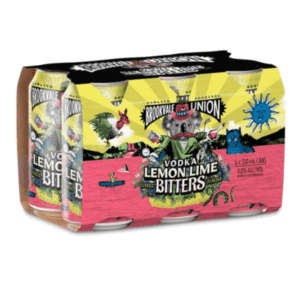 BROOKVALE UNION VODKA LEMON LIME & BITTERS Can 330ml - 6 Pack