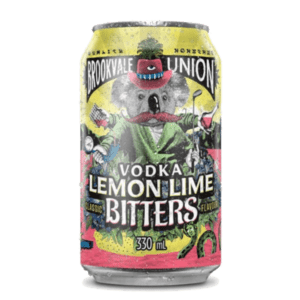BROOKVALE UNION VODKA LEMON LIME & BITTERS Can 330ml - Single