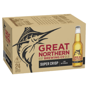 GREAT NORTHERN Super Crisp 3.5% Bottle 330ML - 4 x 6 Pack Carton