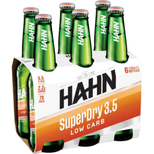 HAHN SUPER DRY 3.5% Bottles - 6 Pack