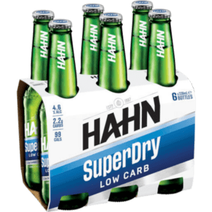 HAHN SUPER DRY (LOW CARB) 4.6% Bottle 330ml - 6 Pack
