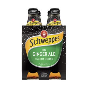 SCHWEPPES DRY GINGER ALE Bottle 300ml - 4 Pack