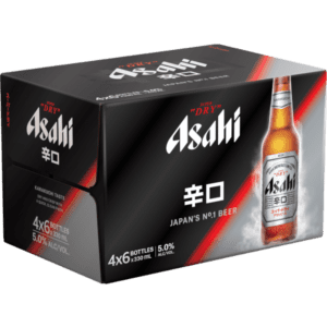 ASAHI SUPER DRY Bottle 330ml - 4x6 Pack Carton