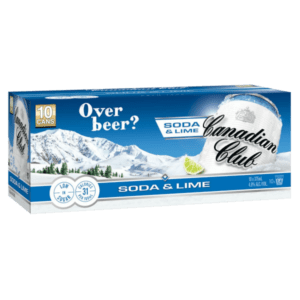CANADIAN CLUB SODA & LIME Can 375ml - 10 Pack