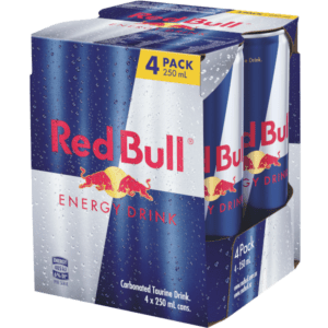 RED BULL ENERGY DRINK Can 250ml - 4 Pack