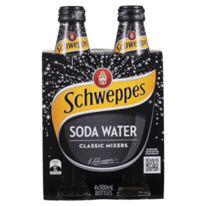SCHWEPPES SODA WATER Bottle 300ml - 4 Pack