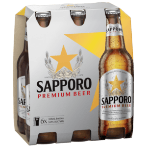 SAPPORO PREMIUM LAGER Bottle 355ml - 6 Pack