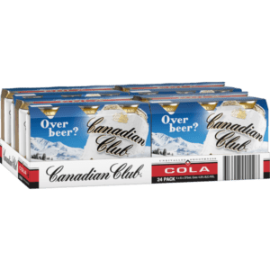 CANADIAN CLUB & COLA Can 375ml - 4 x 6 Pack Carton