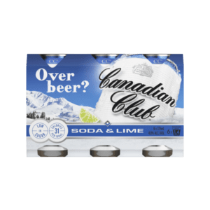 CANADIAN CLUB SODA & LIME Can 375ml - 6 Pack