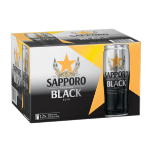 SAPPORO BLACK LAGER Can 650ml x 12 - Case