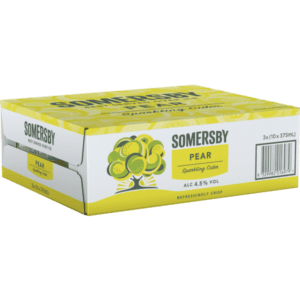 SOMERSBY PEAR CIDER Can 375ml - 3 x 10 Pack Carton