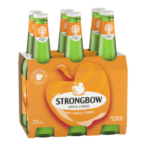 STRONGBOW DRY APPLE CIDER Bottle 355ml - 6 Pack